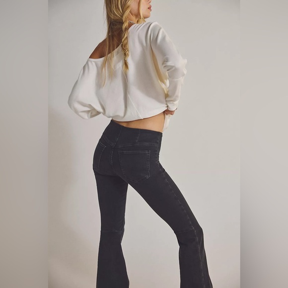 Free People Penny Pull On Flare Jeans - Picture 3 of 10